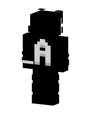 Black Letter A skin, 3D preview