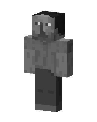 Gray Mob Boy skin, 3D preview