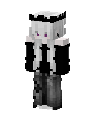 White Crowned Suit Girl skin, 3D preview