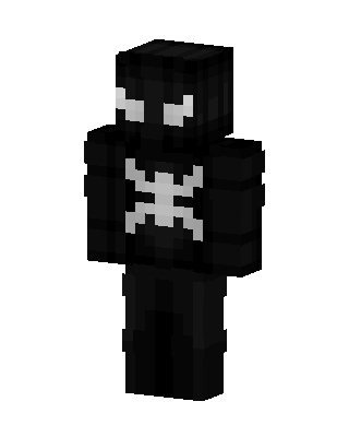 Black Suit Spider-Man skin, 3D preview