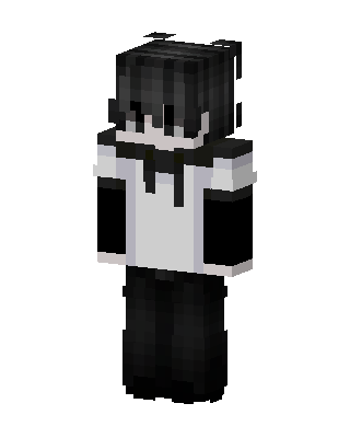 Monochrome Hoodie skin, 3D preview