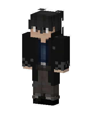 Dark Coat Boy skin, 3D preview