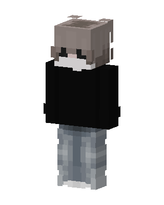 Masked Hoodie Boy skin, 3D preview