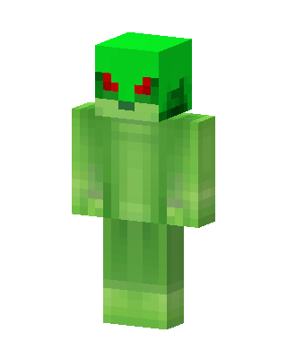 Green Slime Alien skin, 3D preview