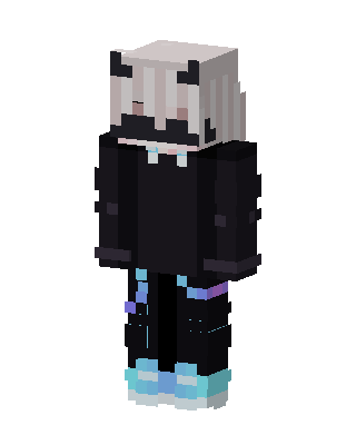 Black E-Girl skin, 3D preview