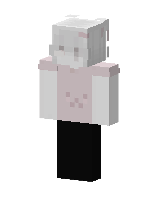 White Animal Girl Minecraft pastel skin