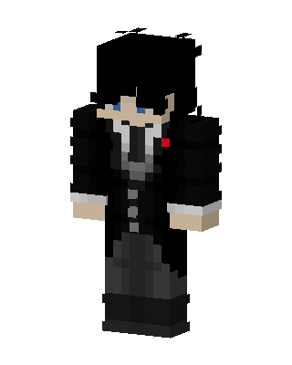 Black Villain Boy Minecraft goth skin