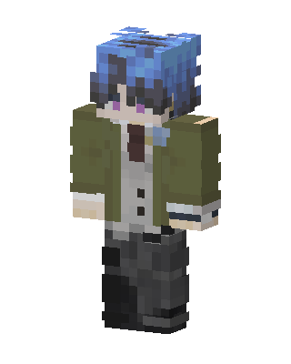 Blue Haired Boy skin, 3D preview