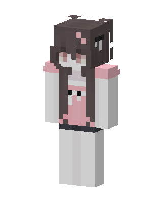 Pink Bunny Girl skin, 3D preview