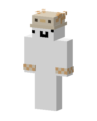 Axolotl Hat Ghost skin, 3D preview
