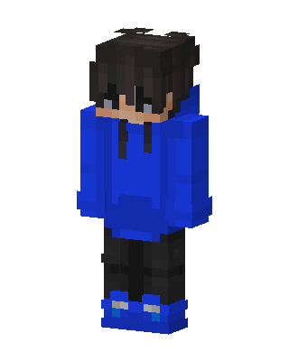 Blue Hoodie Boy Minecraft blue skin