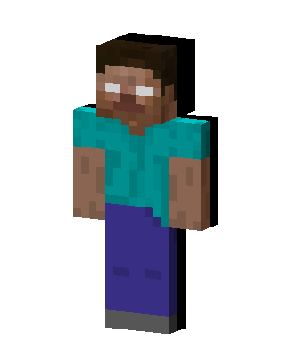 Herobrine skin, 3D preview