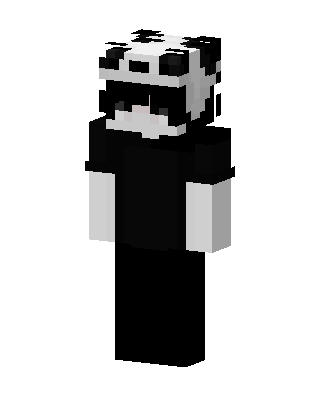 Panda Hoodie skin, 3D preview