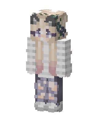 Floral Hair Girl Minecraft anime skin