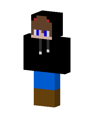 Red Horn Hoodie skin, 3D preview