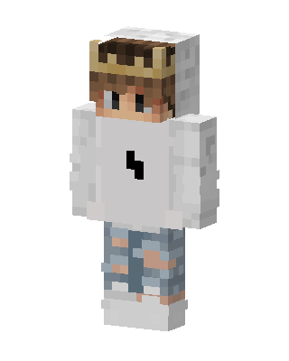 Crowned Hoodie Boy skin, 3D preview