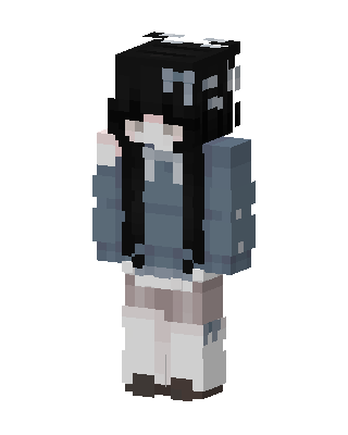Blue Bow Girl skin, 3D preview