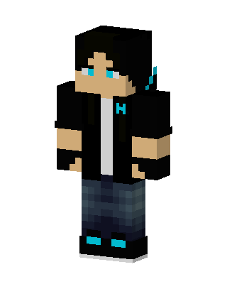 Black Player Boy skin, 3D preview