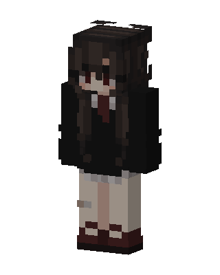 Goth School Girl skin, 3D preview