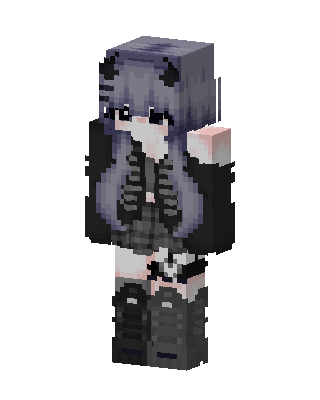 Gray Anime Girl skin, 3D preview