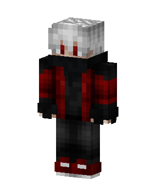 Crimson Hoodie Boy skin, 3D preview