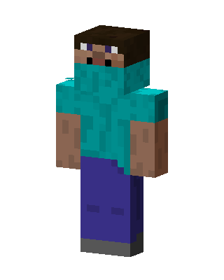 Masked Steve skin, 3D preview