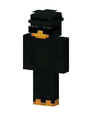 Cool Black Penguin skin, 3D preview