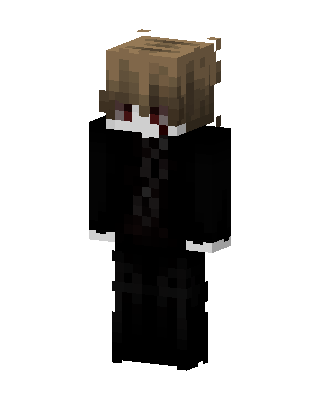 Black Goth Boy skin, 3D preview