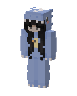 Blue Animal Girl skin, 3D preview