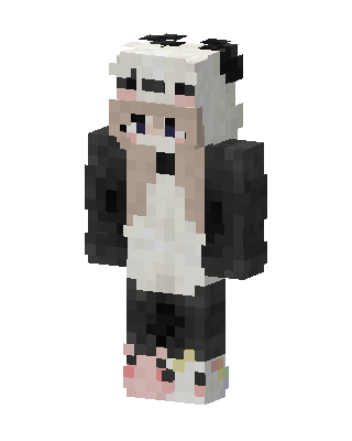 White Panda Girl Minecraft skin