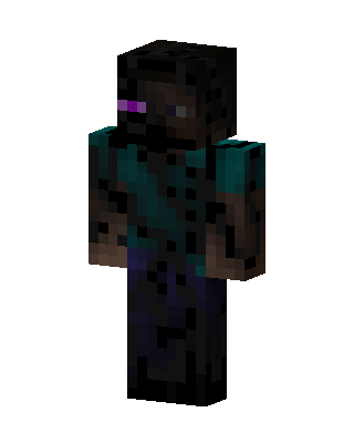 Enderman Steve skin, 3D preview