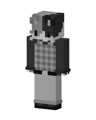 Monochrome Panda skin, 3D preview