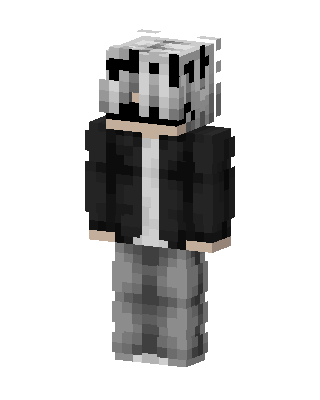 Gray Masked Player Boy skin, 3D preview