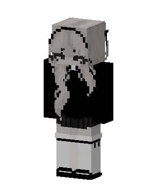 Gray Emo Girl Minecraft skin