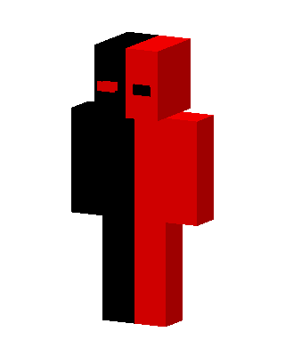 Red Black Split skin, 3D preview