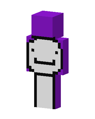 Purple Smiley skin, 3D preview