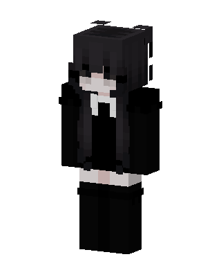 Goth Hoodie Girl Minecraft skin