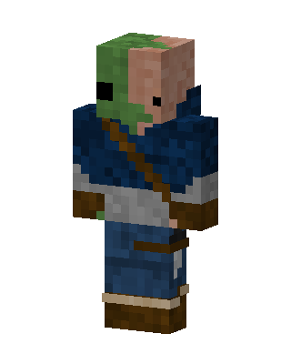 Half Zombie Wanderer skin, 3D preview