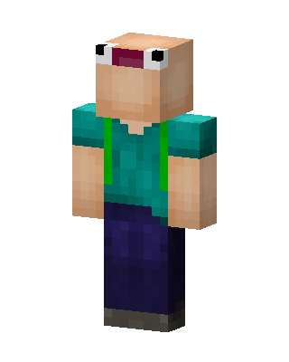 Teal Mob Boy skin, 3D preview
