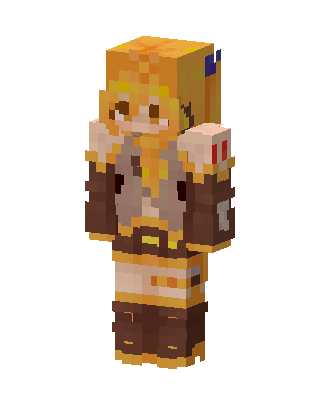 Gold Knight Girl Minecraft knight skin