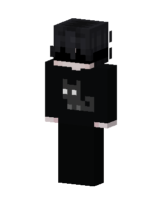 Black Cat Hoodie Minecraft skin