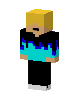 Blue Flame Hoodie Minecraft skin