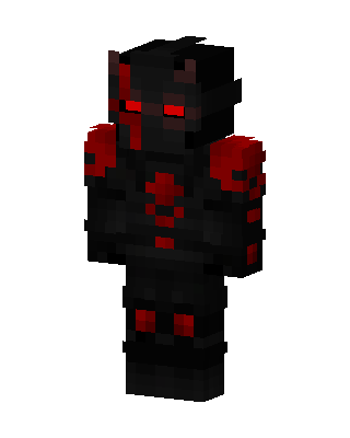 Black Glowing Villain Boy skin, 3D preview
