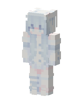 Pastel Bunny Girl skin, 3D preview