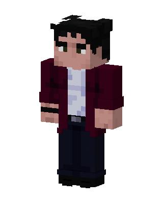 Crimson Jacket Guy skin, 3D preview