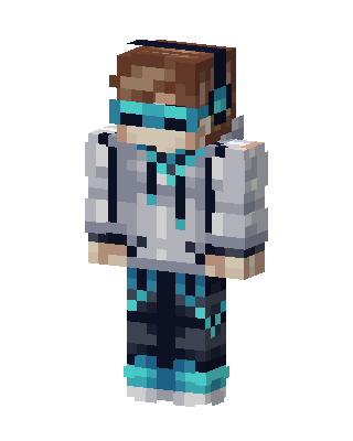 Cyber Hoodie Gamer skin, 3D preview