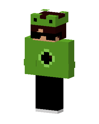 Frog Hood Gamer Minecraft creeper skin