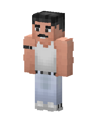 Mustache Tank Top skin, 3D preview