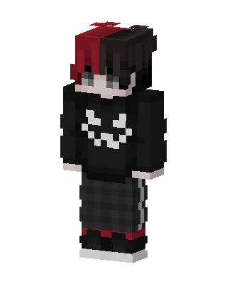 Emo Ghost Hoodie skin, 3D preview