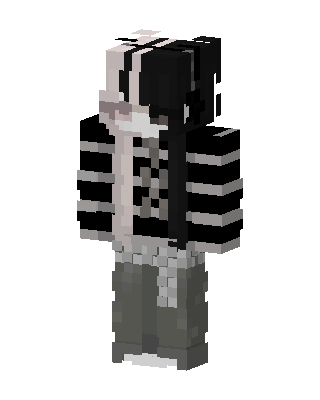 Split Emo Hoodie skin, 3D preview